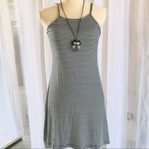 Tilly’s Full Tilt Striped Halter Mini Dress